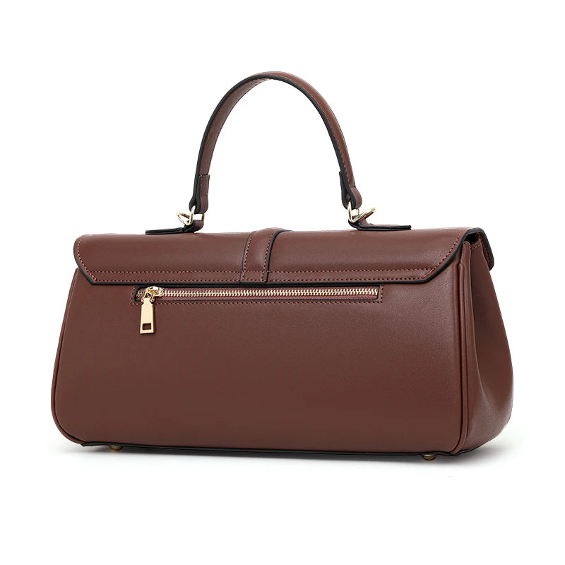 Sac épaule femme en cuir de vachette véritable – Forme rectangulaire