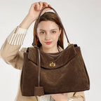 Sac Tote en Daim & Cuir | Grande Capacité Femme – Bandoulière Chic MYNELIA