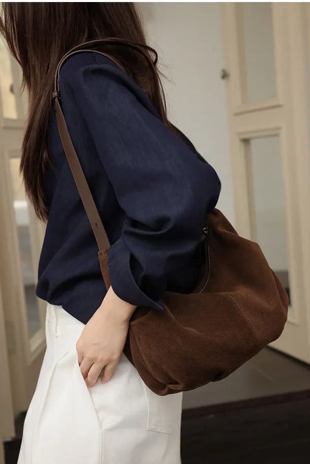 Sac Tote Daim – Classique Intemporel doublure Coton
