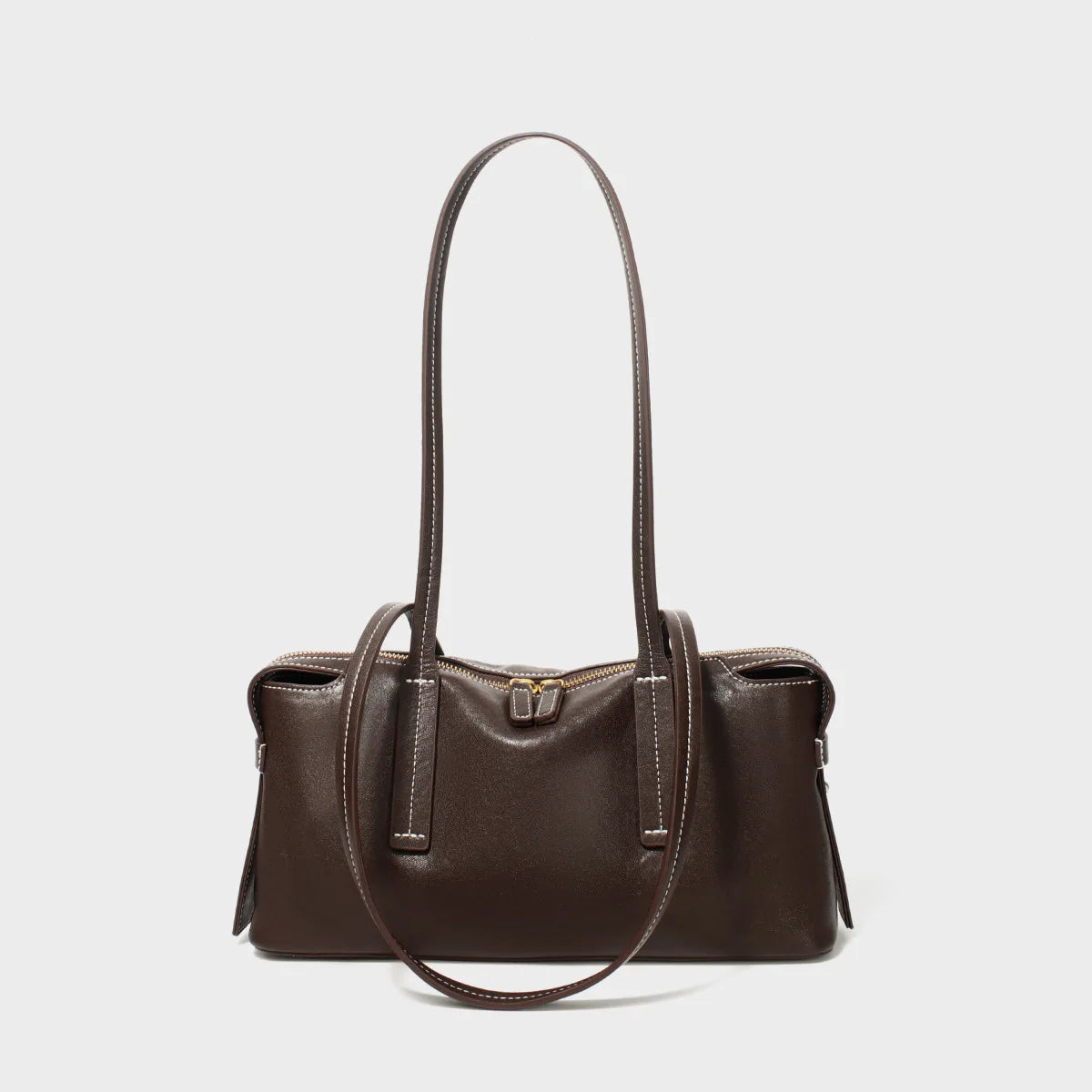 Sac Bowling cuir véritable Double anse – Élégance & Initiales Personnalisées