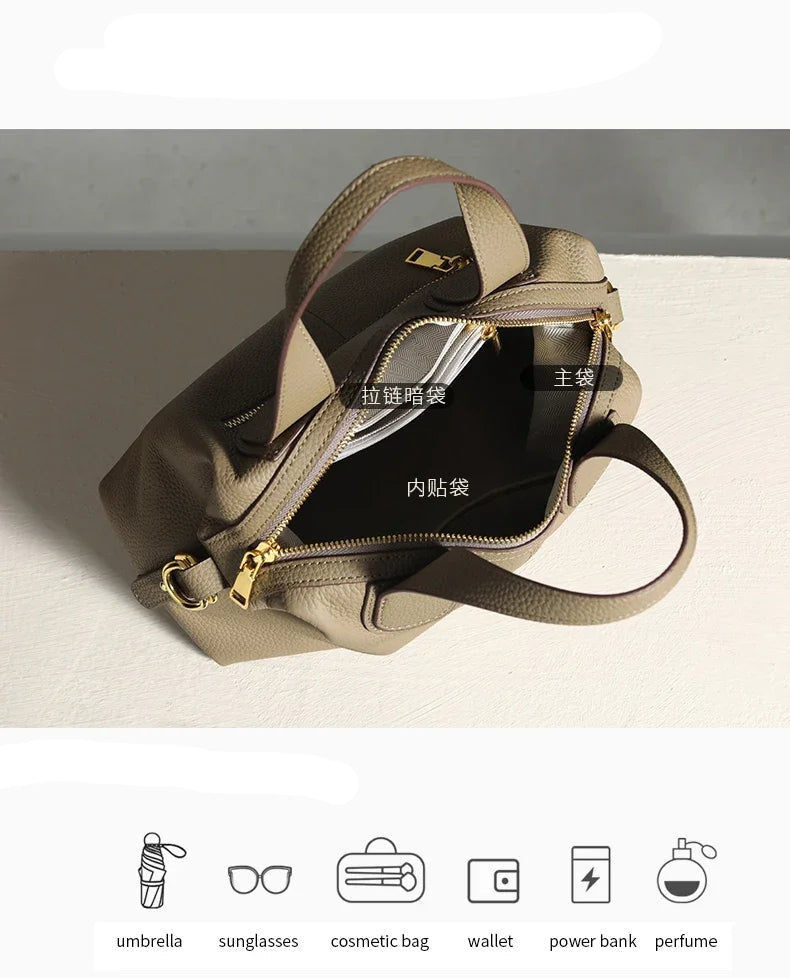 Sac à main en cuir véritable  – Élégance Intemporelle MYNELIA
