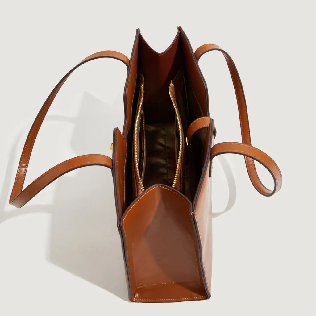 Sac à main cabas City-Grande capacité – Cuir PU MYNELIA