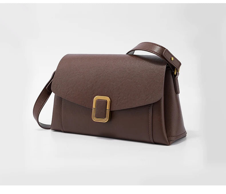 Sac à main bandoulière cuir véritable femme – Style Rétro