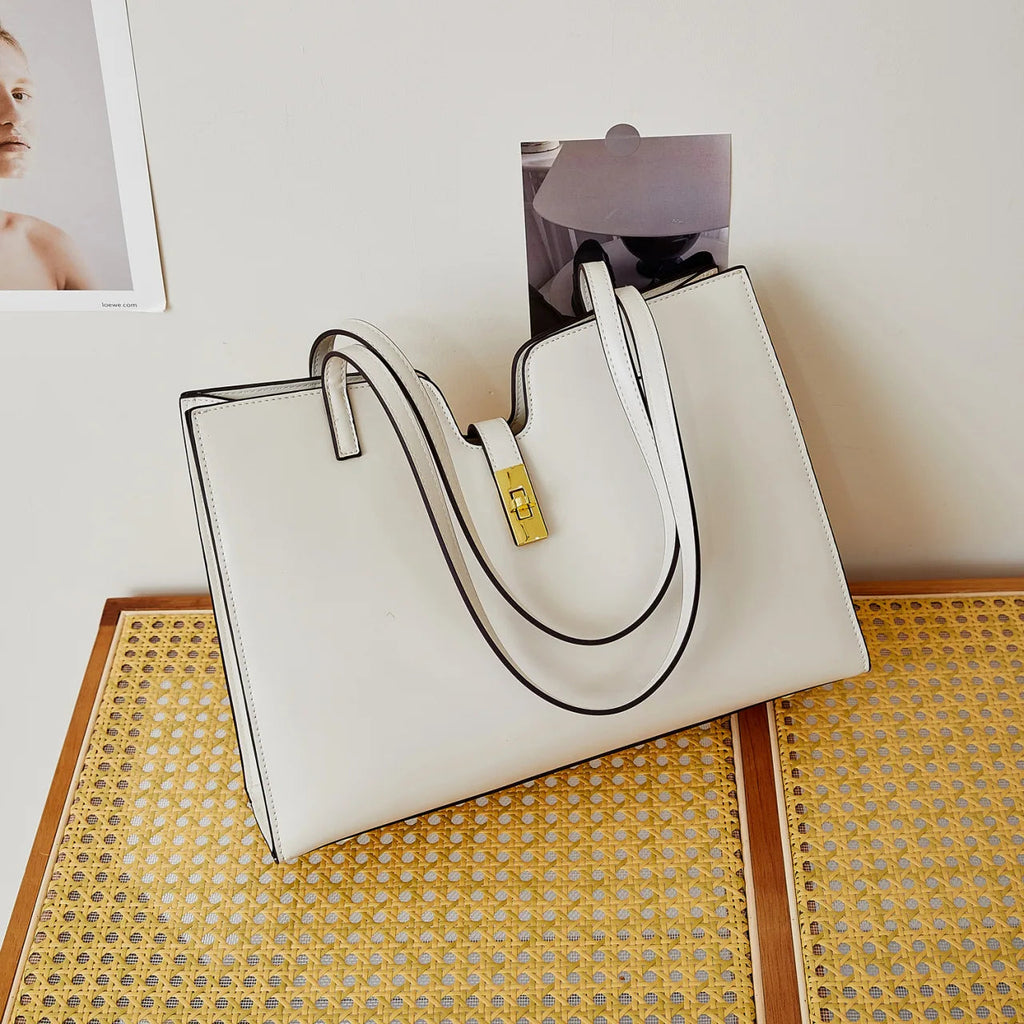Sac à main cabas City-Grande capacité – Cuir PU MYNELIA