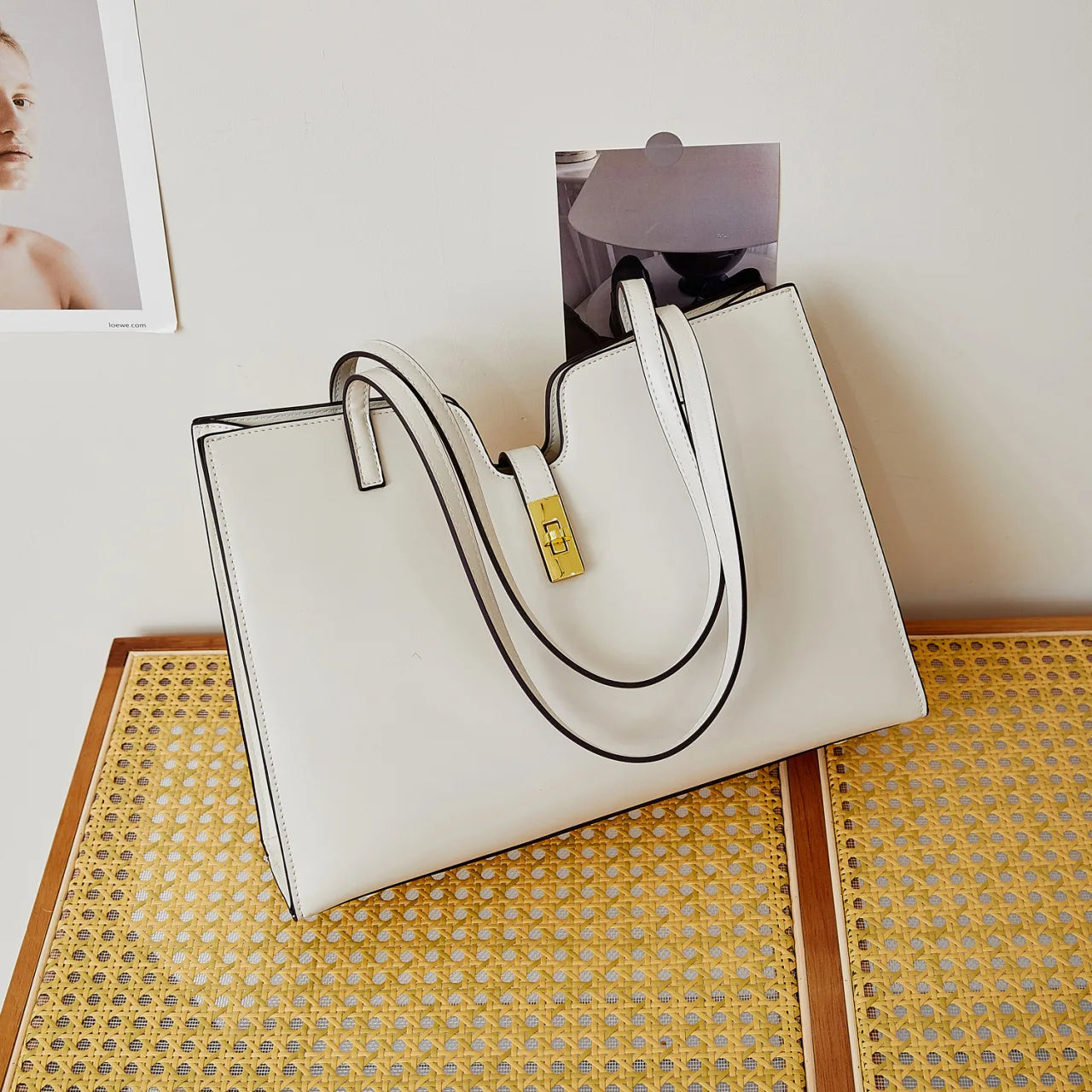 Sac à main cabas City-Grande capacité – Cuir PU MYNELIA