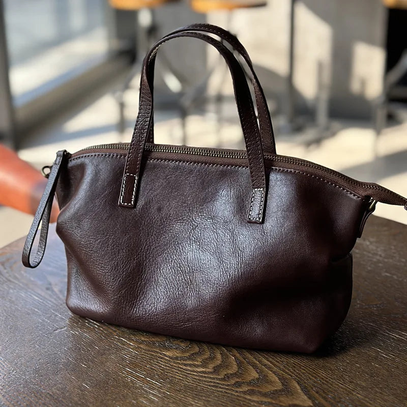 Sac Hobo Cuir  Véritable Femme – Finitions coutures