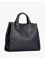 Sac cabas souple en cuir véritable à poches intérieures