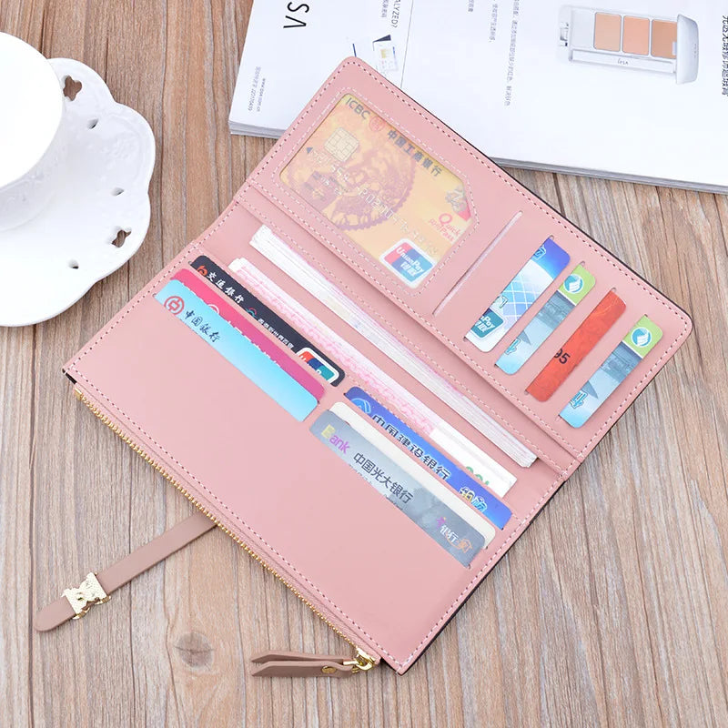 Portefeuille  Slim cuir PU  Femme – Porte-Cartes & Monnaie