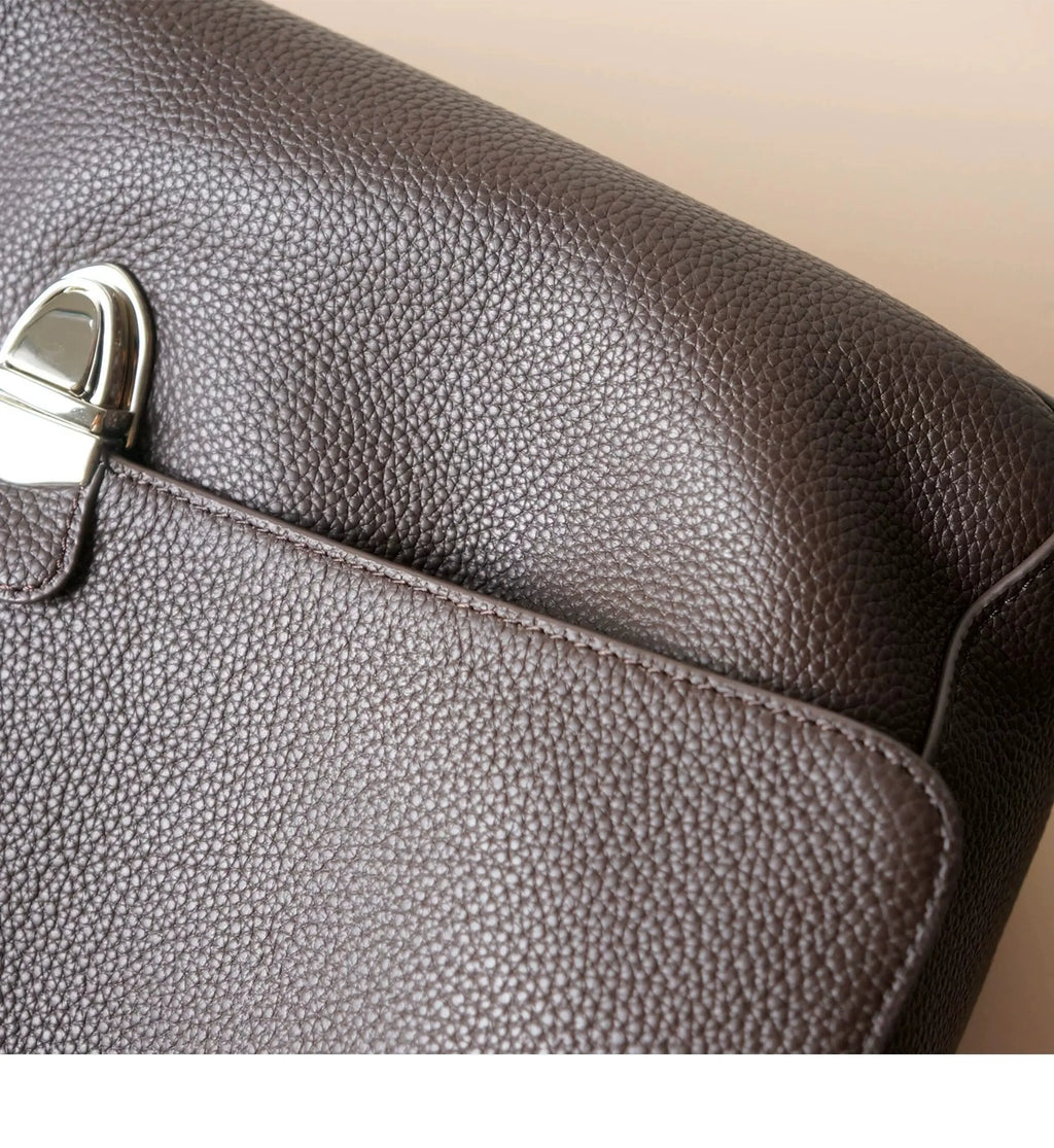 Sac en cuir véritable Satchel  Rabat Sequins