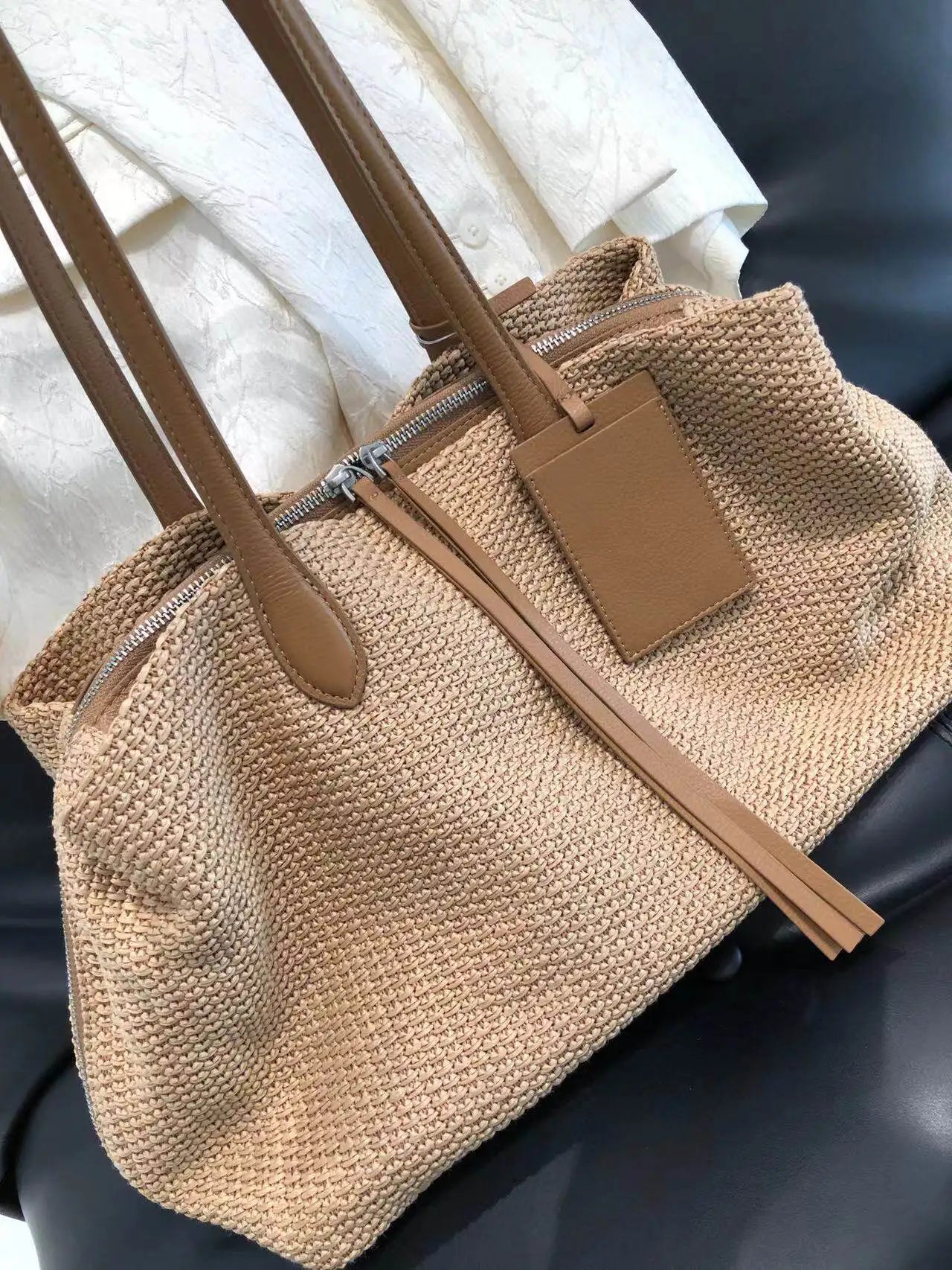 Sac tote cuir – Grande capacité Été