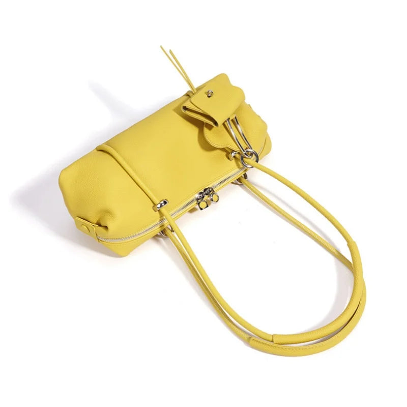 Sac bowling cuir vache première couche – Port épaule souple