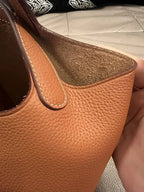 Sac Seau en Cuir Togo – Panier Souple Femme, 22 cm MYNELIA