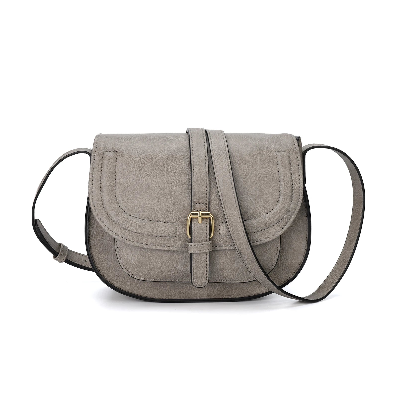 Sac à main Crossbody Cuir PU – Style Boho Selle,Décoration Frondée MYNELIA