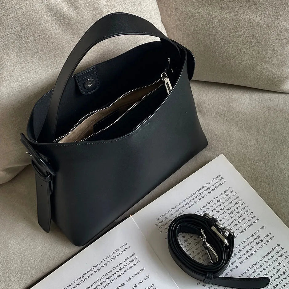Sac à main tote bag cuir véritable–Sac cabas luxe grande capacité MYNELIA