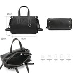 Sac Satchel Cuir Souple Doublure Poches Épaule Croisé