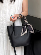 Sac Tote Cuir Véritable Ruban Décoratif Espaces Intérieurs