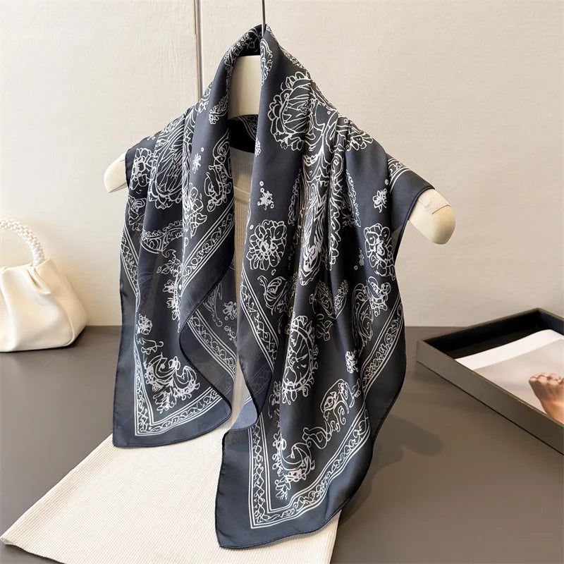 Foulard Carré Femme Motif Paisley – 70×70 cm, Doux & Multicolore MYNELIA