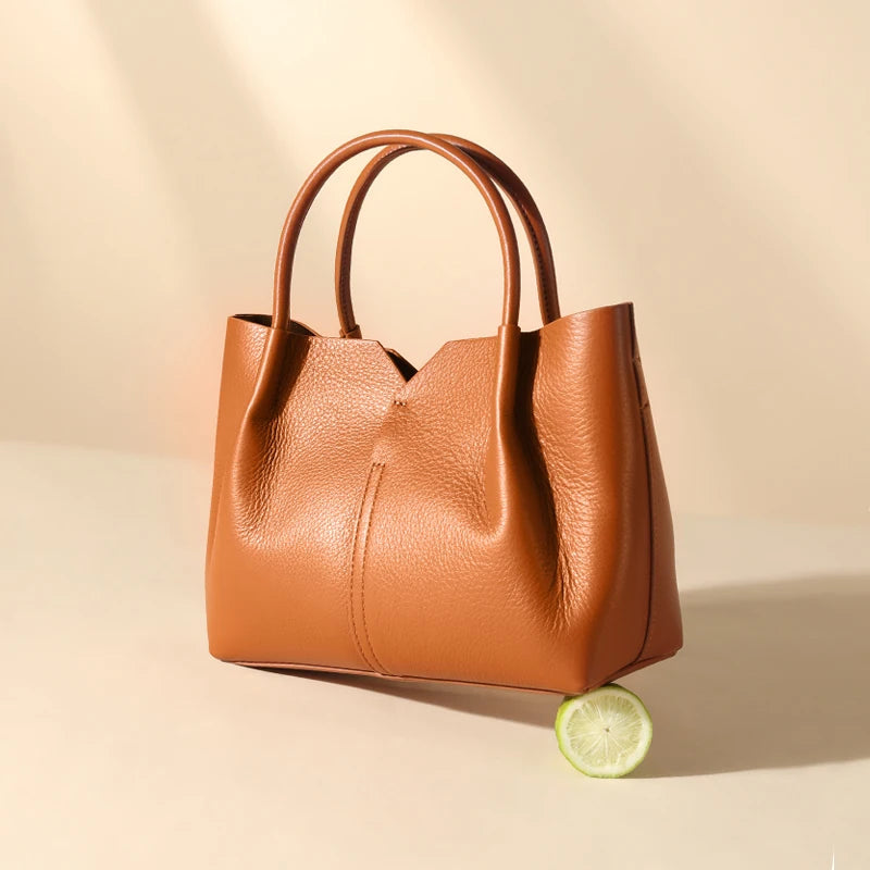 Sac Satchel en Cuir  Ruché Rubans Épaule Croisé