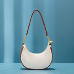 Sac épaule femme demi-lune souple en simili cuir