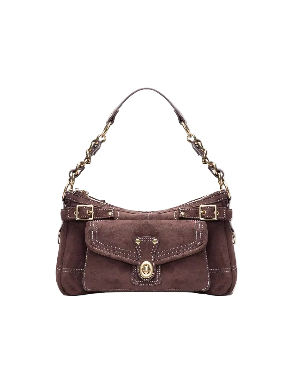 Sac bandoulière rétro vintage Suède PU – Chaîne Style