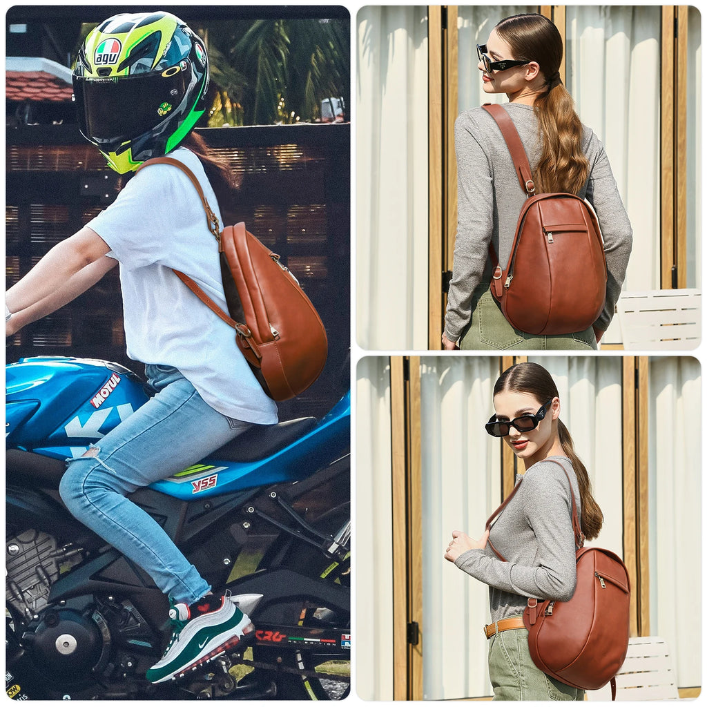 Sac à dos en cuir véritable – Intercalaire Ordinateur