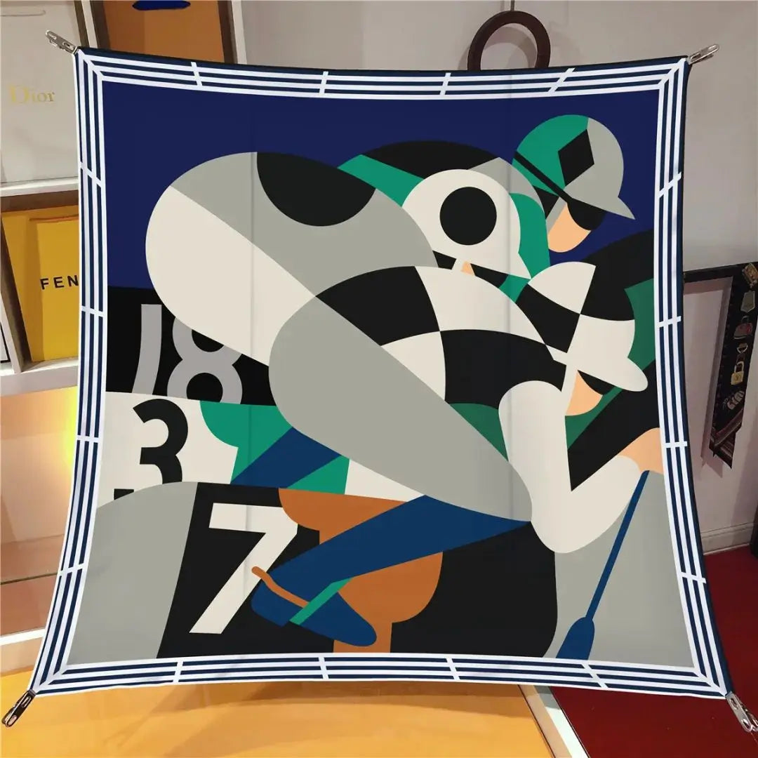 Foulard Twill Imprimé Protection Solaire Ultra Léger Multiport