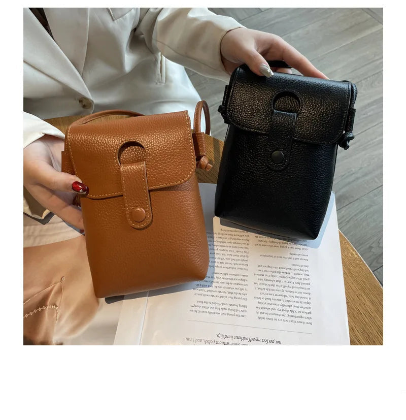 Sac en Cuir véritable – Style anglais rétro,Poche rabat