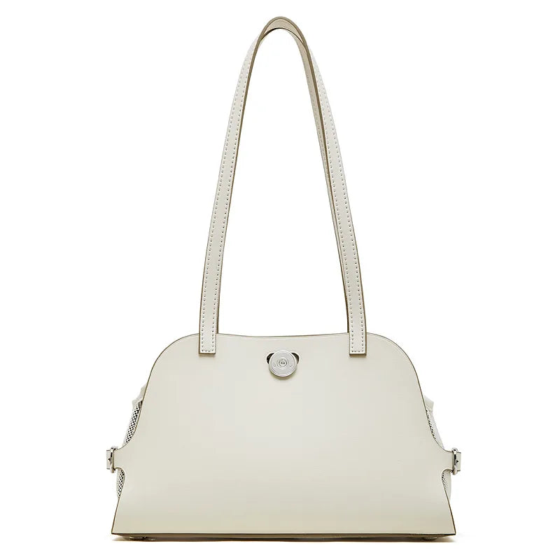 Sac à bandoulière cuir véritable-Pochette amovible
