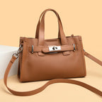 Cowhide Satchel Bag for Women 2025 Large Capacity Luxury Quality Genuine Leather Handbags Fashion Lady Crossbody Messenger Bags MYNELIA