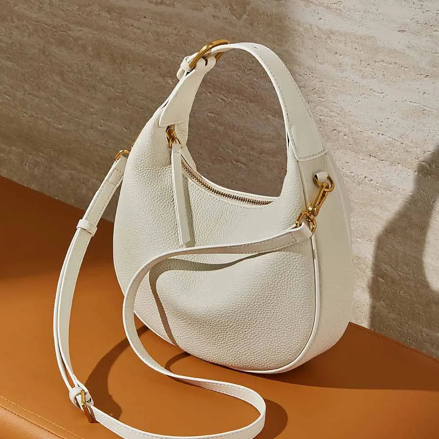 Damen-Ddumpling-Tasche aus Rindsleder der ersten Schicht, neue Mode, Umhängetasche aus echtem Leder, schlichte Umhängetasche, hochwertige Handtasche