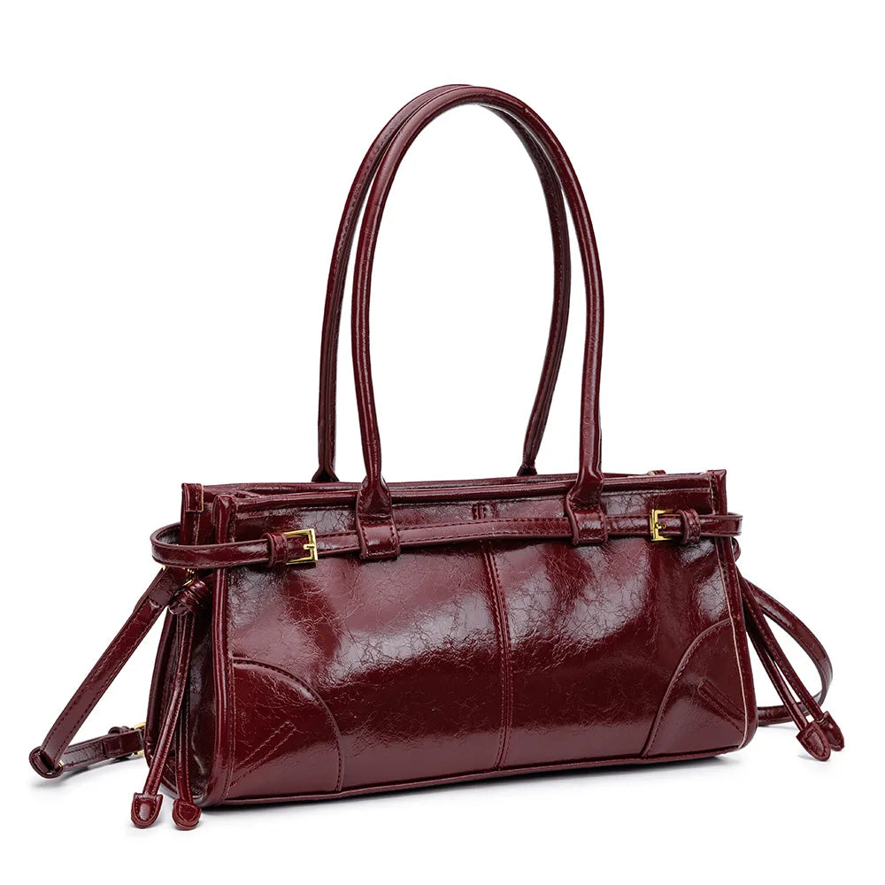 Sac à bandoulière Boston – Cuir ciré Microfibre