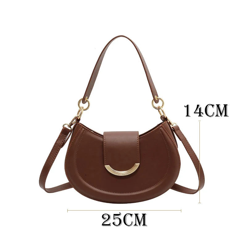 Sac bandoulière cuir PU – Boucle Magnétique