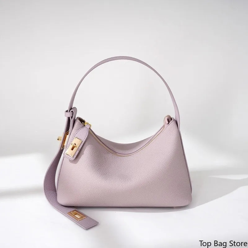 Sac Épaule en Cuir véritable Pleine Fleur  Grain Léger