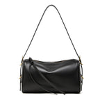 Sac bandoulière cuir véritable – Forme cylindrique souple