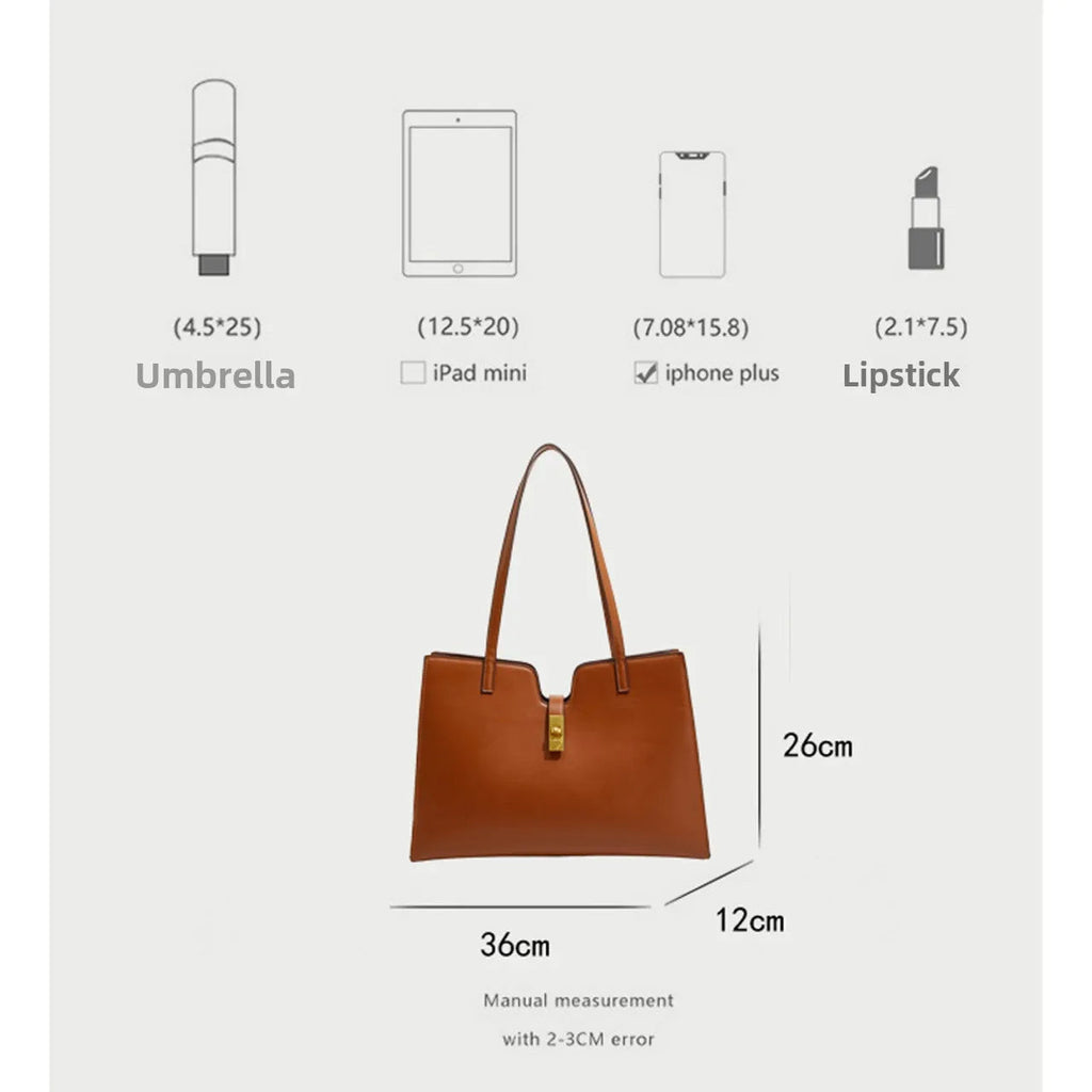 Sac à main cabas City-Grande capacité – Cuir PU MYNELIA