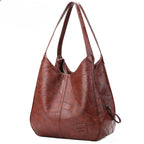 Sac à main vintage – Double anse & Bandoulière teintes chaudes MYNELIA