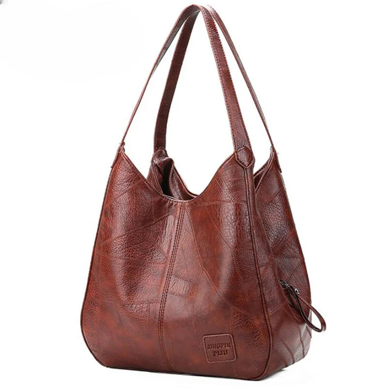 Sac à main vintage – Double anse & Bandoulière teintes chaudes MYNELIA