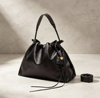 Tote PU Grande Capacité Drawstring Commuter Unisexe