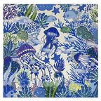 130*130cm 100% Twillseidentuch Frauen Quadratisches Bandana Schal Die Unterwasserwelt Bedruckte Schals Weiblicher Foulard Halstuch