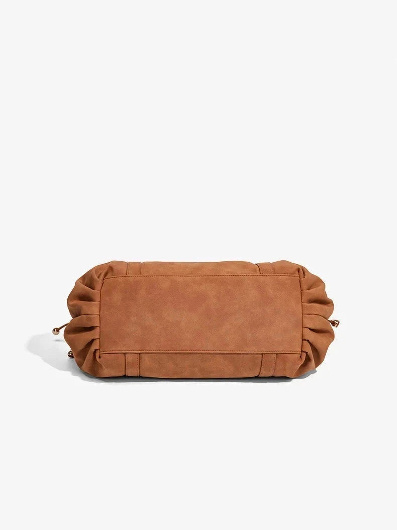 Sac Tote Boston PU Souple Imperméable Rivets Rétro