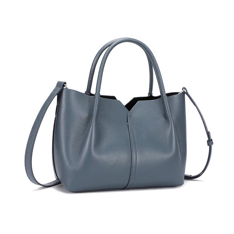 Sac Satchel en Cuir  Ruché Rubans Épaule Croisé