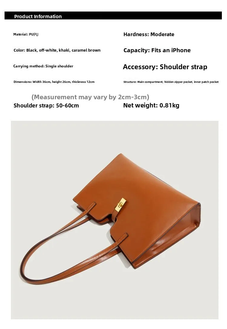 Sac à main cabas City-Grande capacité – Cuir PU MYNELIA