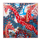 Foulard carré femme en soie imprimée – 90 × 90 cm