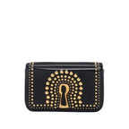 Petit sac épaule femme à rabat et rivets – Simili cuir