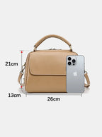 Zency Damen Handtasche aus echtem Leder Rindsleder Umhängetasche Große Boston Crossbody Satchel Für Mode Bolsa Zwei Riemen