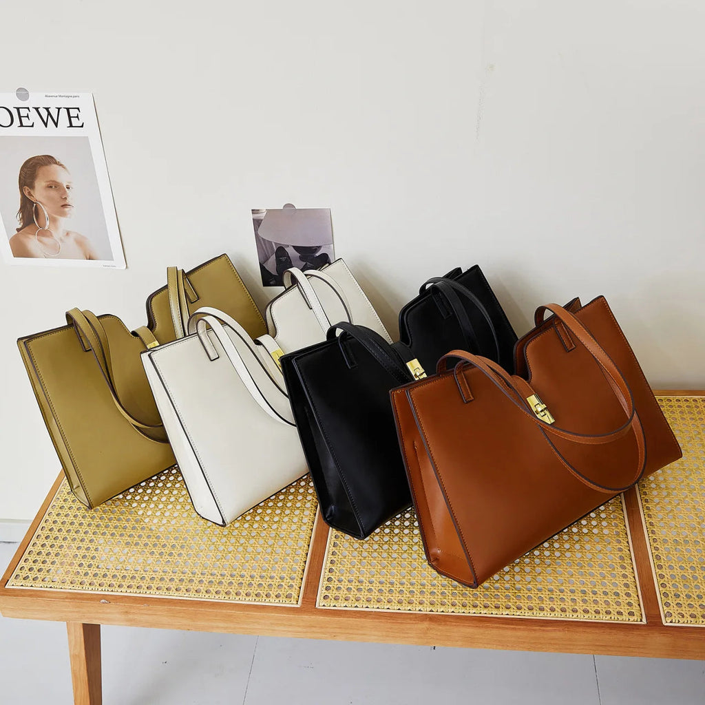 Sac à main cabas City-Grande capacité – Cuir PU MYNELIA