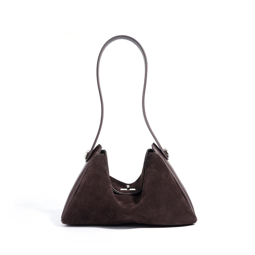 Sac tote en velours Suédé & cuir de vache-Grande Capacité MYNELIA