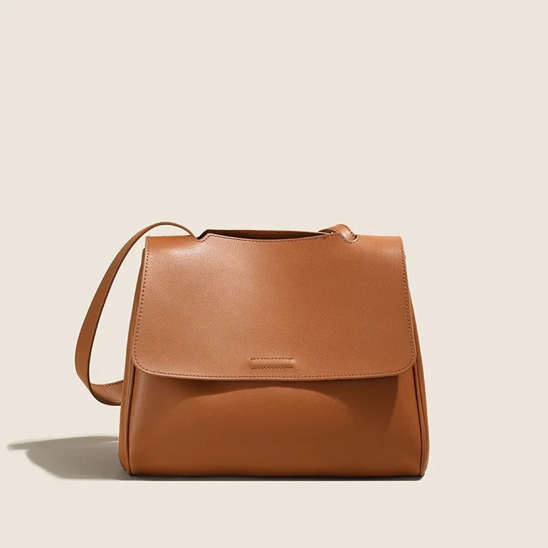 Sac Tote Cuir veritable Souple Rétro Luxe – Poche Flap