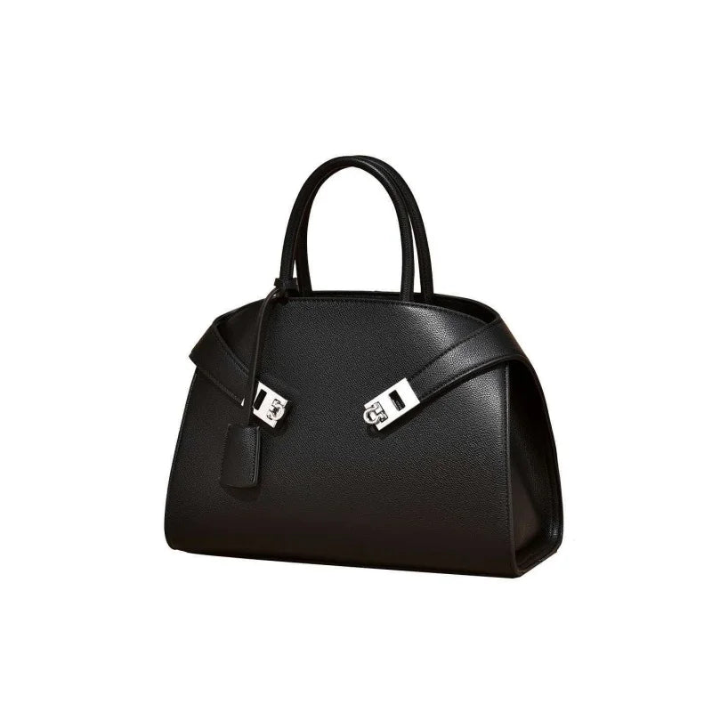 Sac à main en cuir PU Double Boucle Métal