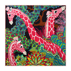 Foulard carré femme en soie imprimée – 90 × 90 cm